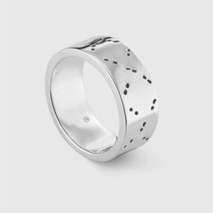 Luksusowe projektanci uroku Ring Band Fashion Titanium Stael Stael Pierścienie czaszki dla męskich i damskich miłośników biżuterii Prezent z 293a