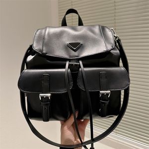 Designer Fashion Handtassen Unisex Classic Backpack Triangle Sign Black Back Pack Multifunctionele schooltas reizende satchel