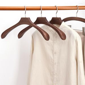 Cabide de madeira cabide de madeira traje de luxo para roupas de armário de armário de armário de tábuas de ombro largo para roupa