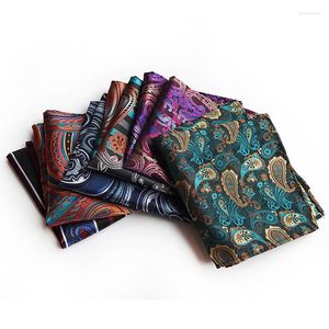 Bow Ties Fashion Men's Handkerchief Square Ladies Polyester Paisley Scarf Big Floral Suit Pocket Towel Tie Matching