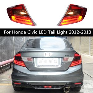 Car Taillights Assembly Dynamic Streamer Turn Signal Indicator Light For Honda Civic LED Tail Light 2012-2013 Brake Running Lights