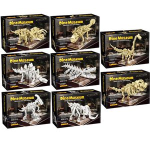 Jurassic dinosaurus World Park Dino Fossil Building Blocks Triceratop T-Rex Indominus Rex Skeleton Bricks Toys For Kid Adult Gifts182c