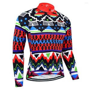 Racing Jackets Quality Product BXIO Winter Cycling Jerseys Thermal Fleece Long Sleeve Bike Jersey Colorful Pattern Invierno Ropa Ciclismo