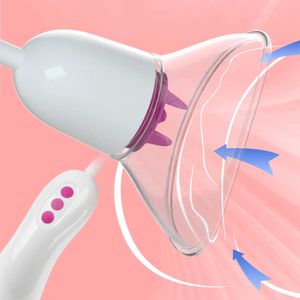 Articoli di bellezza Dispositivo di ventosa elettrica Succhiare il capezzolo Stimolatore del clitoride Allattamento al seno Vibratore Massaggiatore Giocattoli sexy orali femminili