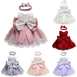 Vestidos de menina 2022 Baby Summer Clothing Girls Dress Dress Bristing Lace Wedding Party Kids Roupos formal Fand 0-24M