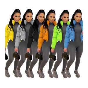 Plus Größe 3XL Winter Parkas Frauen Kleidung verdicken Baumwolle gefütterte Jacken weibliche lässige warme kurze Jacke Damen Patchwork Mäntel Tops Casual Streetwear 8765