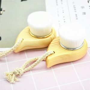 Wood Handle Cleansing Brush Beauty Tools Soft Fber Hair Manual Brush Cleaning Handheld Face Brushes Skin Care Face RRA839