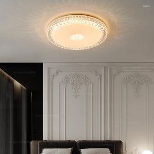 천장 조명 침실 램프 마스터 홈 울트라 얇은 학습에있는 매우 밝은 조명 소형 아파트 삼색 럭셔리 라운드
