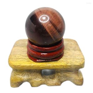 Decorative Figurines 5 Piece30mm Natural Stone Red Tiger's Eye Ball Witchcraft Meditation Altar Supplies Healing And Spiritual