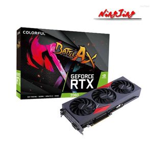Grafikkort Färgglada GeForce RTX 2060 Duo 6G Deluxe 12G/GeForce Super V2 Video GPU Graphic Card Desktop CPU Motherboard