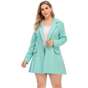 Spårdräkter försäljning minimalistiska plus storlek blazer kostym för kvinnor noterade långärmade rashes eleganta blazers amp; Shorts kvinnlig 2022 tidvatten