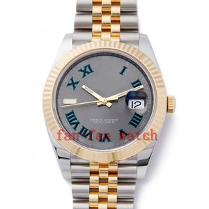 2023 QC 오토매틱 무브먼트 DATEJUST 41 WIMBLEDON YELLOW GOLD STAINLESS STEEL WATCH 126333 W009686