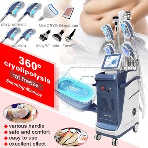 Cryolipolysis Kriyoterapi Cryo Kilo Kaybı Lipolaser Kavitasyon Vakum RF Zayıflama 360 Derece Yağ Dondurma Vücut İnce Şekillendirici Ekipman Güzellik Salonu İçin