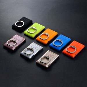 Colorful Portable Finger Mobilephone Holder Lighters USB Charging Dry Herb Tobacco Cigarette Smoking Bracket Buckle Lighter DHL