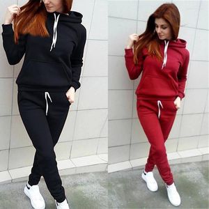 Pantaloni a due pezzi da donna Autunno Tuta da donna Felpe con cappuccio e pantaloni della tuta Set da 2 pezzi Tuta sportiva da donna Felpe con cappuccio Abiti da donna 2022