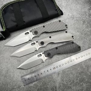 Strider SNG folding knife 9CR18MOV Blade TC4 titanium alloy handle with sheath outdoor Camping survival military Tactical gear Combat Defense Pocket knives