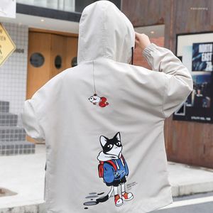 Women's Jackets Autumn 2022 Loose Hooded Baseball Jacket Women Kawaii Print Sweet Harajuku Fashionable Vintage Clothes Windbreaker Long Coat