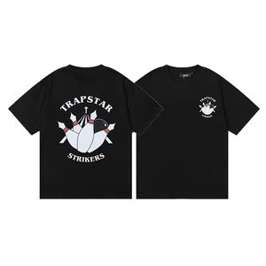 Trapstar Designer Mens Camisetas Esportes Femininos Manga Curta Solta Collarless Respirável Casual Algodão Camiseta Tamanho S M L XL2700