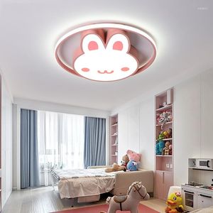 Ceiling Lights Cute Girls Room Led Light Pink Animal Kids Bedroom Princess Children Baby