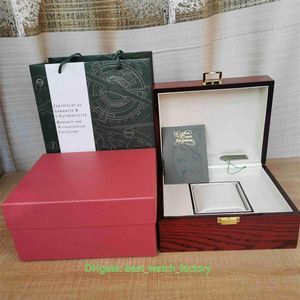 Продажа высококачественных часов Royal Oak Boxes Papers Card Wood Leather Watch Original Lock Красная сумочка 20 мм x 16 мм для 1520247c