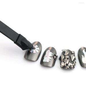 Kit per nail art 1pc pinzette multifunzionali con strumento a doppia punta per la selezione di strass a testa in silicone