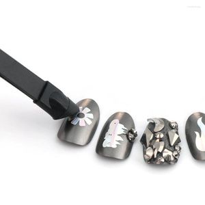 Kits de arte unhas 1pc Tweezers multifuncionais com silicone Pressioning Head Rhinestones Picker Tool Double Pontoned