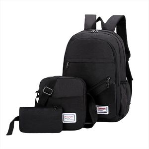Fashion 3 PCS Anti Theft Backpack Men Women Casual Backpack Travel Laptop Backpack School Bags Sac A Dos Homme Zaino318p