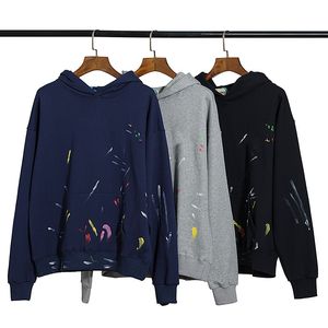 특대 망 후드 디자이너 까마귀 그린 낙서 잉크 얼룩 스웨터 브론 징 편지 스웨터 hoody 힙합 느슨한 hoodys