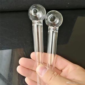 Transparent pil Pan Glass Bongs Tillbehör Glas rökrör Färgglada mini Multi-färg Handrör Bästa sked