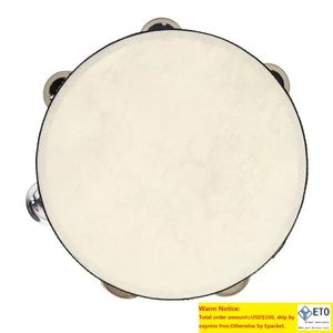 Drum 6 inches Tambourine Bell Hand Held Tambourine Birch Metal Jingles Kids School Musical Toy KTV Party Percussion Toy sea ship
