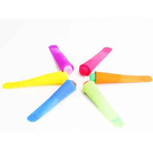 6 PCS/set Icecream Tools Silicone Popsicle Molds Ice Pop Maker Homemade Lolly Mould with Removable Lids Reusable Random Color for Kids