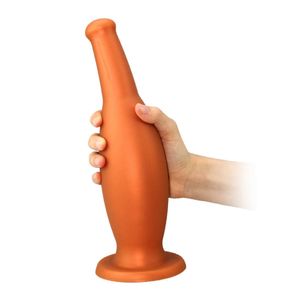 Beauty Items Schwarzer Flüssigsilikon-Analplug, superweich, große hintere Expansion, SM-Sexspielzeug für Erwachsene, tiefer Dildo