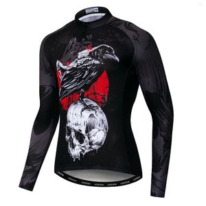 Kurtki wyścigowe Jersey Jersey Men Bike Długie rękawie Mężczyzna Mtb Top Pro Team Ropa Ciclismo Maillot Koszulki oddychające czarne