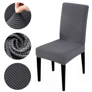 Chair Covers Polar Fleece Fabric Spandex Elastic Cover Slipcovers Stretch Washable Dining Seat Protector Slipcover 1PC