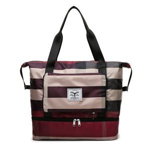 Borsa Oxford Borse da viaggio pieghevoli di grande capacità Borsa da viaggio impermeabile Borsa da palestra Yoga Borsa da viaggio a mano Zaini multifunzionali femminili Confezione di separazione bagnata asciutta