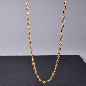 5mm Hip Hop Jewelry 18K Gold Choker Chain for Woman 316l Titanium Steel Designer Halsband Sydamerikanska kvinnors chokers Korta kedjor Halsband Fest Gift 45cm