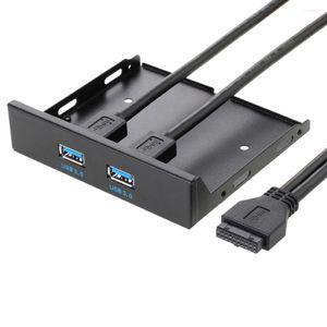 Porta USB 3.0 Pannello frontale 20 pin USB 3.0 Hub Adattatore per alloggiamento di espansione Staffa per PC Desktop Floppy da 3,5 pollici