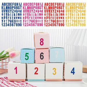 Gift Wrap 5 Sheets PVC Self-Adhesive Letters Numbers Sticker Kit For Mailbox Sign Window Door Cars Home Address Number Label