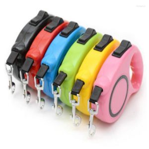 Dog Collars 3M 5M Colorful Retractable Leash Extending Puppy Walking Leads Pet Running Leashes Hands Freely Great For