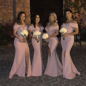 Off-Shoulder Sweetheart Bridesmaid Dresses Vestido da dama de honra Sexy Side Split Floor-Length Formal Party Gowns