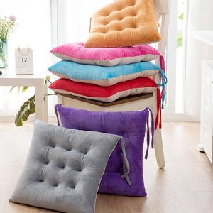 Pillow 40x40cm Office Plush Seat Chair Pillows Solid Color Blue S Bandage Design Sofa Pads Home F0460