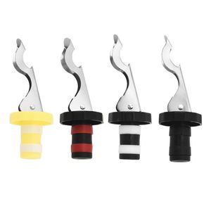 Multifunctional Beer Red Wine Tool Stainless Steel Bottle Opener&silicone Cork Wine Stopper Creative Kitchen Accessories RRA845