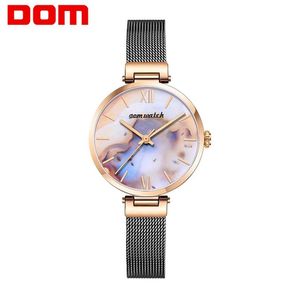 CWP Women Watches Dom Rose Gold Silver Ladies Bracelet Watch Womens Quartz Dress Wristwatch Feminino Relloj Mujer Kol Saati330g