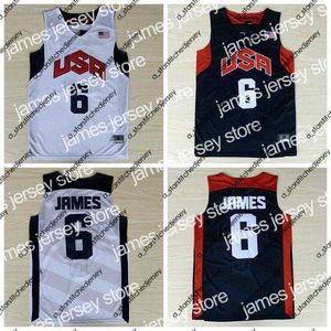 Koszulki do koszykówki męskie Team USA Kevin 5 Durant LeBron 6 James 12 Harden Russell 7 Westbrook Chris 13 Paul Deron 8 Williams Anthony Koszulki do koszykówki Koszulki