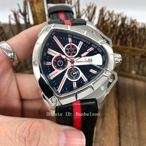 NEW Montre de luxe QUARTZ chronograph movement mens watches Sports car style dial Leather strap Wristwatches reloj Hanbelson256j