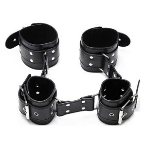 Articoli di bellezza Giochi erotici per adulti Slave BDSM Bondage Manette in pelle Giocattoli sexy Per donne Uomini Coppie Fetish Polsini Coscia Prodotti di ritenuta