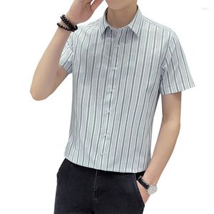 Camisas casuais masculinas Browon Fashion for Men Shorve Sleeve Fina de verão Camisa 2022 Colo