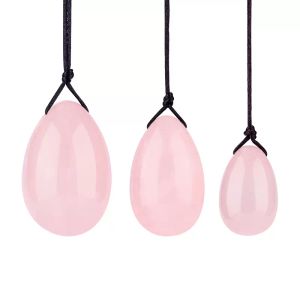 Party Decoration 3 Pcs/set Natural Jade Stone Yoni Egg Crystal Chakra Healing Yoga Kegel Exercise Eggs to Train PC Muscles Pelvic Floor