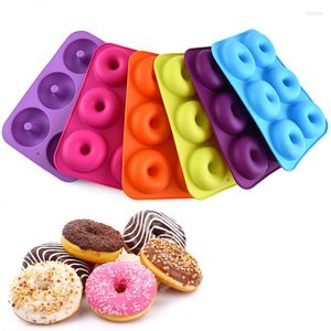 Bakeware Tools Silicone Donut Mold DIY Decoration Baking Pan Non-Stick Pastry Chocolate Cake Dessert Bagels Muffins Donuts Maker