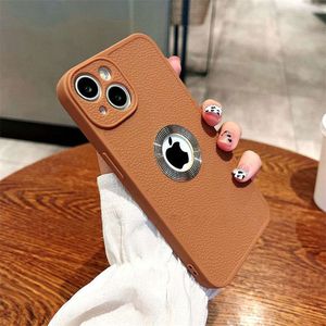 Hot Electroplated Ring Phone Case For iPhone 14 13 11 12 14Pro Max XR XS Max X 14Plus Luxury Shockproof Bumper Soft Matte Leather Cover